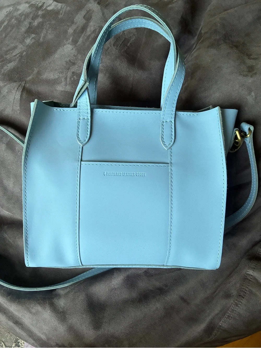 Portland Leather Glacier Blue Lola Tote
